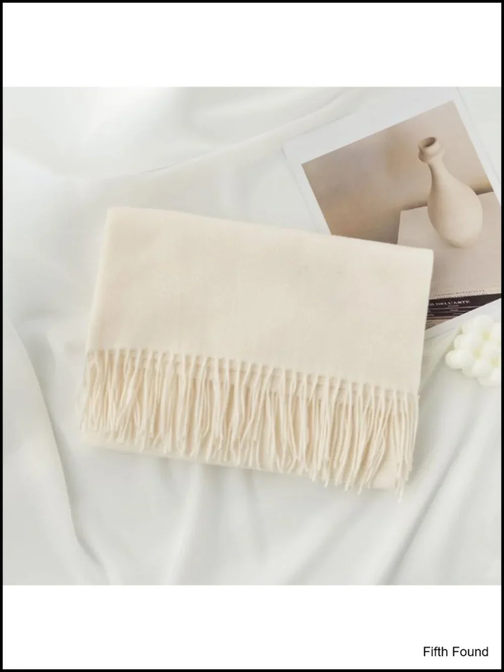 Oversized Soft Warm Winter Scarf Shawl Wrap with Tassels 78.7 x 26.8